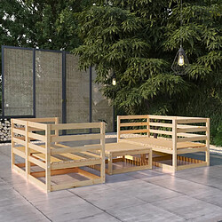 Maison Chic Salon de jardin 5 pcs - Table et chaises d'extérieur - Mobilier/Meubles de jardin Moderne bois de pin massif -MN47617