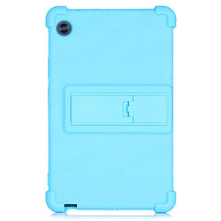 Coque en silicone avec béquille bleu clair pour votre Huawei MatePad T8