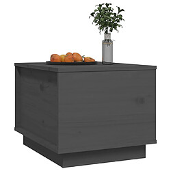 Avis vidaXL Table basse Gris 40x50x35 cm Bois massif de pin