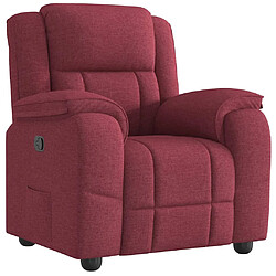 vidaXL Fauteuil inclinable Rouge bordeaux Tissu