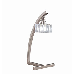 Inspired Lampe de table Cuadrax 1 lumière G9 nickel satiné