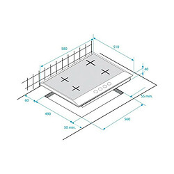 Acheter Plaque au gaz BEKO 60 cm 9500 W