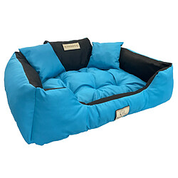 Grand lit pour chien et chat 75 x 65 AIO Kingdog Bleu - taille M