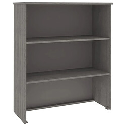 vidaXL Dessus de buffet HAMAR Gris clair 85x35x100 cm Bois de pin