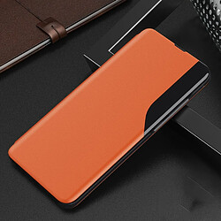 Etui en PU fenêtre de vue avec support orange pour votre Apple iPhone SE (2nd Generation)/7/8