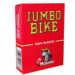 Modiano ""JUMBO BIKE"" - Jeu de 55 cartes 100% plastique - format poker - 2 index jumbo