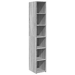 vidaXL Buffet haut sonoma gris 30x41x185 cm bois d'ingénierie