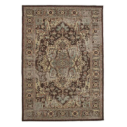 Thedecofactory MARRAKECH VINTAGE - Tapis effet vintage à motifs orientaux marron 160x230