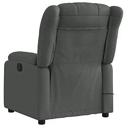 Acheter vidaXL Fauteuil inclinable de massage électrique gris foncé tissu