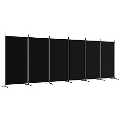 vidaXL Cloison de séparation 6 panneaux Noir 520x180 cm Tissu