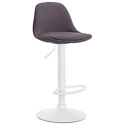 Non Tabouret de bar Kiel tissu blanc