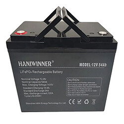 Avis Batterie de secours au lithium HANIWINNER HD009-07 12,8 V 54 Ah LiFePO4, 691,2 Wh d'énergie, plus de 2 000 cycles, BMS intégré