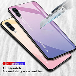 Avis Wewoo Coque Pour Galaxy A70 Etui en verre de couleur dégradée violet clair