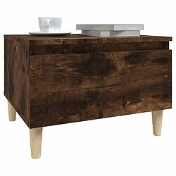 Acheter Maison Chic Table d'appoint | Table Basse Chêne fumé 50x46x35 cm Bois d'ingénierie -GKD24616