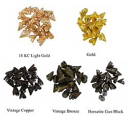 100 Pièces 16mm Filigrane Cône Fleur Perles Cap Pour Fabrication de Bijoux - Or + Bronze