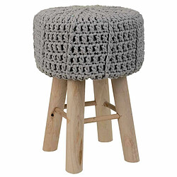 Tabouret Alexandra House Living Gris Bambou Pin Éponge Bois MDF 32 x 44 x 32 cm