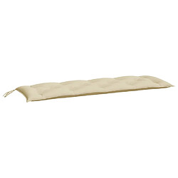 vidaXL Coussin de banc de jardin beige 150x50x7 cm tissu oxford