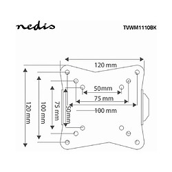 Avis NEDIS Support mural TVWM1110BK - Inclinable pour TV 13-27" Max. 30 kg