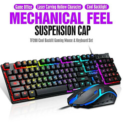 Universal Jeu LED arc-en-ciel rétroéclairage clavier mécanique et souris pour PC et ordinateurs portables pas cher