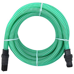 vidaXL Tuyau d'aspiration avec raccords en PVC vert 1" 10 m PVC