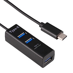 Wewoo 2 en 1 USB 3.1 noir USB-C / Type-C vers USB 2.0 COMBO 3 Ports HUB + lecteur de carte TF