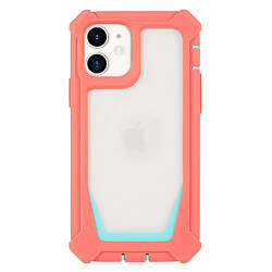 Coque en TPU + acrylique détachable 2-en-1 Rose corail/vert bleuté pour votre iPhone 11 6.1 pouces