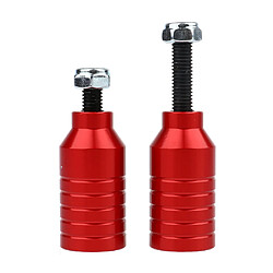 Acheter 2pcs Scooter Stunt Pegs Set Alloy Scooter Chevilles et Essieux 55mm + 70mm Rouge