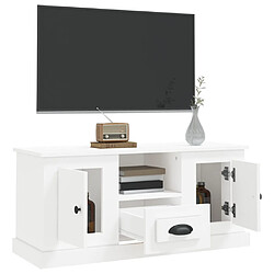 Acheter vidaXL Meuble TV blanc 100x35,5x45 cm bois d'ingénierie