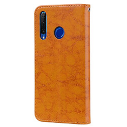 Wewoo Housse Coque Business Style Oil Wax Texture en cuir à rabat horizontal pour Huawei Honor 10iavec support et fentes cartes et portefeuille jaune