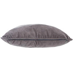 Avis Pegane Lot de 2 coussins rectangulaires 100% polyester coloris gris foncé - Dim : L.50 x l.30 cm