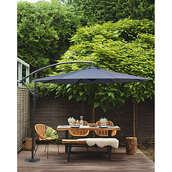 Beliani Grand parasol de jardin gris anthracite d 300 cm RAVENNA II