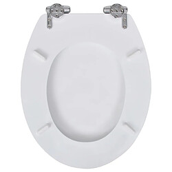 Acheter vidaXL Siège de toilette et couvercle à fermeture douce 2pcs MDF Blanc