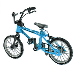 Acheter 1:24 mini alliage doigt vélo vélo moulé sous pression modèle bureau gadget jouet bleu # 2