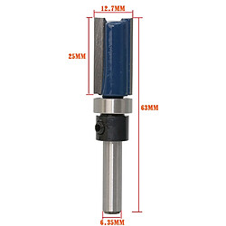 0,25 pouce tige charnière mortaise modèle bois fraise 25x62mm bleu