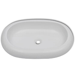 Avis vidaXL Lavabo en forme ovale Céramique 63 x 42 cm Blanc