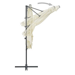 Acheter Helloshop26 Parasol meuble de jardin en porte-à-faux avec mât en acier 250 x 250 cm sable 02_0008607