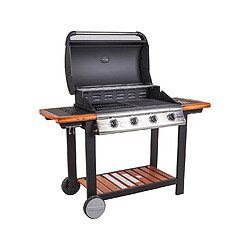 Acheter Alter Barbecue à gaz 4 feux, en métal et étagères en bois, cm144 x 56 x h106