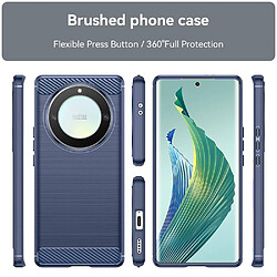 Htdmobiles Coque pour Huawei Honor Magic 5 Lite 5G / X40 / X9a - housse etui silicone gel carbone + film ecran - BLEU FONCE