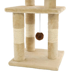 Arbre à chat avec griffoirs,niche pour chat en sisal 65 cm Beige -MN26890 pas cher