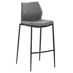 Non Tabouret de bar Matola tissu noir