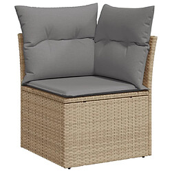 Acheter Maison Chic Salon de jardin avec coussins 10 pcs | Ensemble de Table et chaises | Mobilier d'Extérieur beige résine tressée -GKD60291