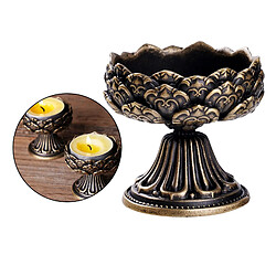 Lotus Bougie Titulaire Cuivre Bouddhiste Photophore Votive Stand Home Office Décoration pas cher