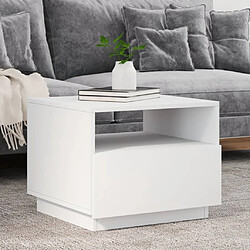 ComfortXL Table Basse Avec Lumières LED Blanc 50x49x40 Cm