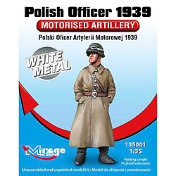 Polish Officer 1939 Motorised Artillery White Metal- 1:35e - Mirage Hobby