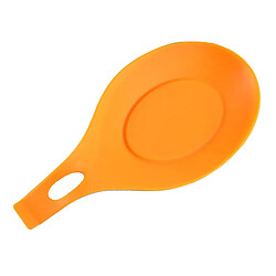 Support De Cuillère En Silicone Résistant à La Chaleur Ustensile De Cuisine Support De Spatule Aide Orange