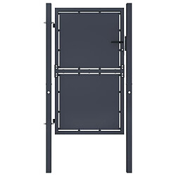 vidaXL Portail de jardin Acier 100 x 125 cm Anthracite