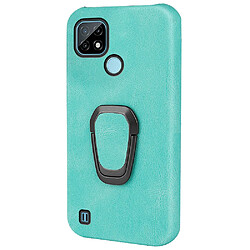 Coque en TPU + PU avec béquille, vert clair pour votre Realme C21