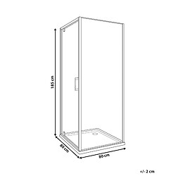 Avis Beliani Cabine de douche DARLI 80 x 80 x 185 cm Doré