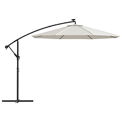 Acheter vidaXL Tissu de remplacement pour parasol déporté blanc sable 300 cm