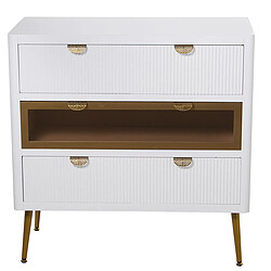 Commode Alexandra House Living Blanc Bois 80 x 40 x 80 cm